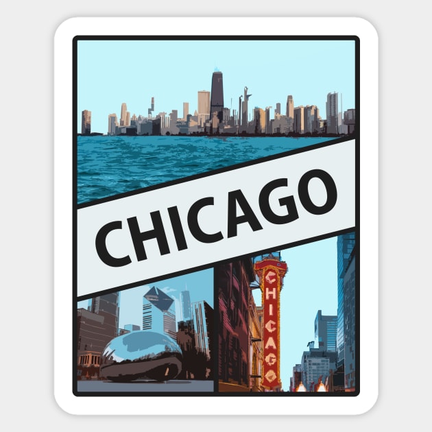 Chicago Decal Sticker by zsonn